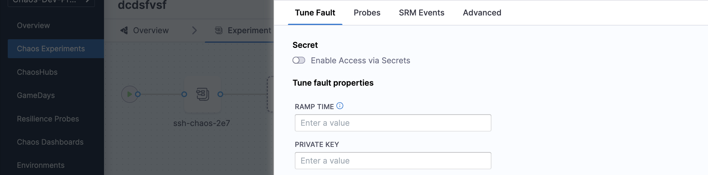 SSH experiment