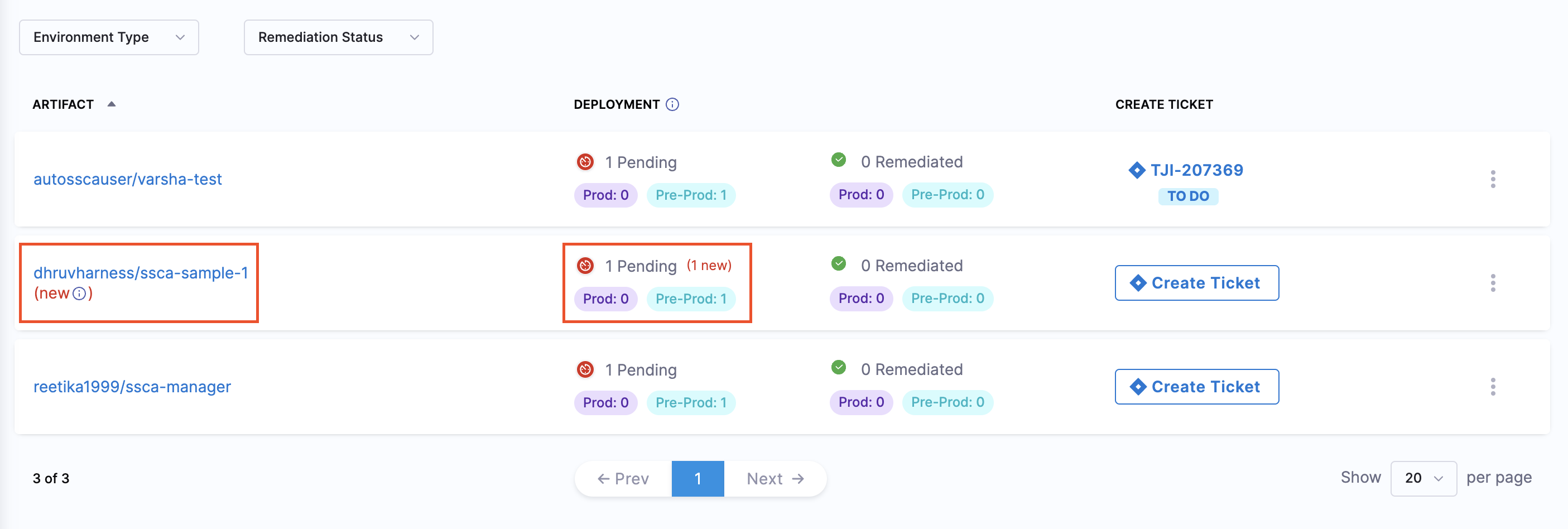 Tracking new deployments